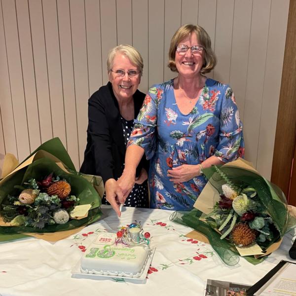 Cake Cutting Deb & Karen